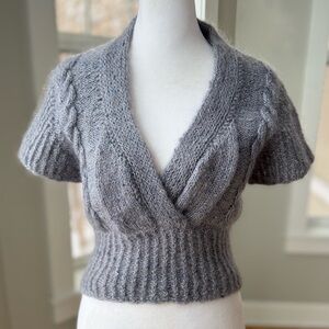 Vintage Gray V-Neck Sweater